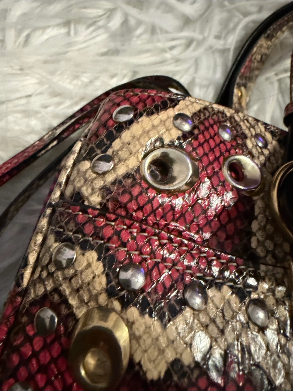 GUCCI Snakeskin Large Arli Top Handle and Shoulder Bag Limited Edition - Picture 12 of 16